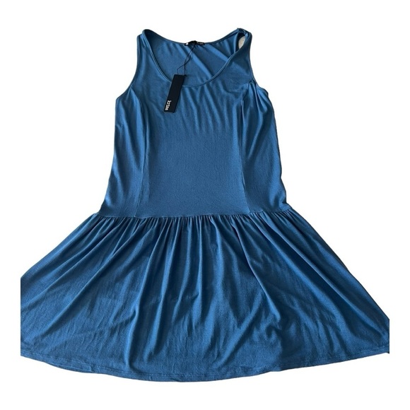 (2) Krisa X Revolve Siro Micro Modal Drop Waist Tank Dress Indigo & Purple NEW - Picture 12 of 15